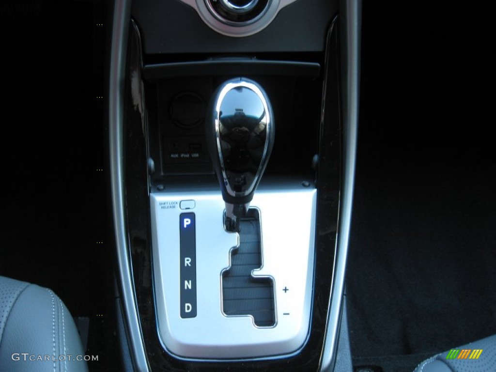 2012 Elantra Limited - Black Noir Pearl / Gray photo #26