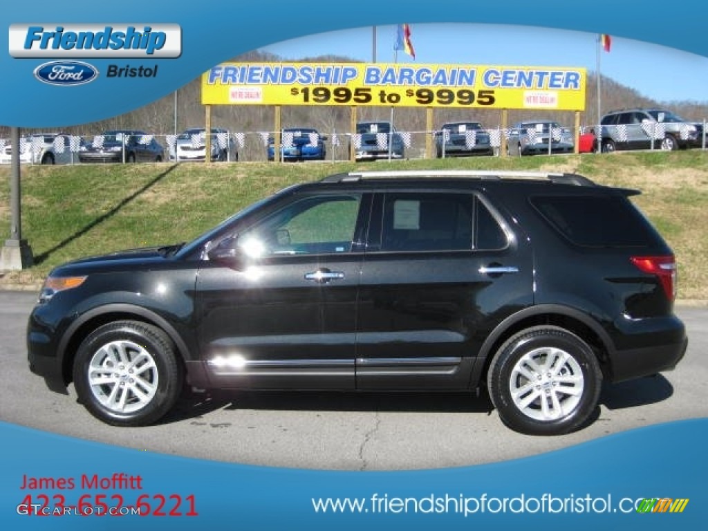 2012 Explorer XLT EcoBoost - Black / Charcoal Black photo #2