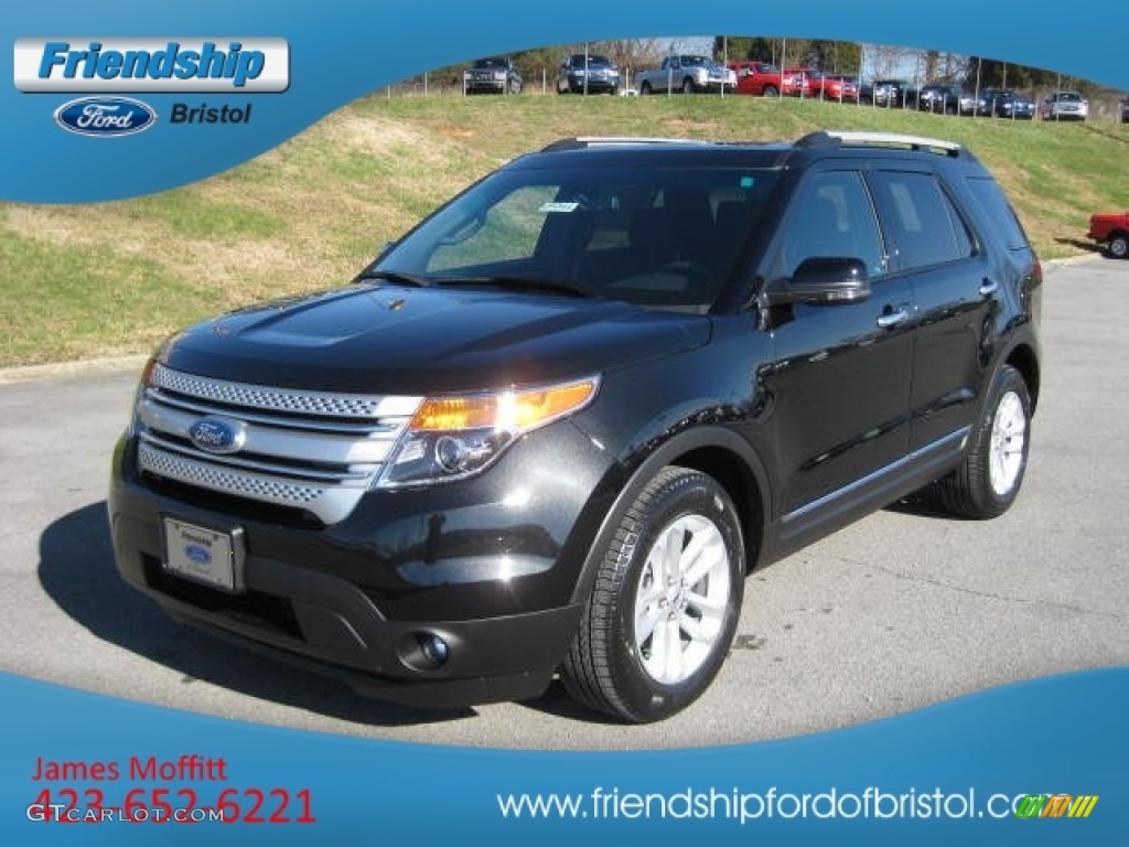 2012 Explorer XLT EcoBoost - Black / Charcoal Black photo #3