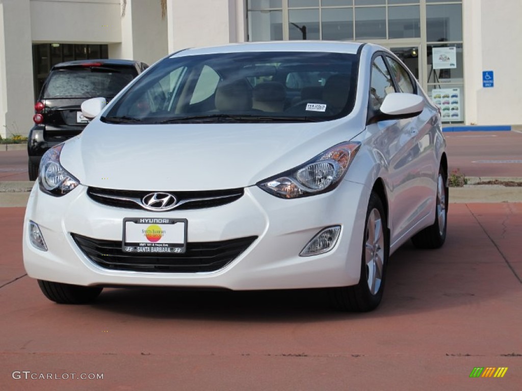 2012 Elantra GLS - Shimmering White / Beige photo #1