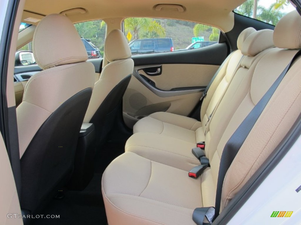 2012 Elantra GLS - Shimmering White / Beige photo #4