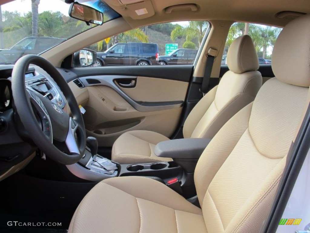 2012 Elantra GLS - Shimmering White / Beige photo #5