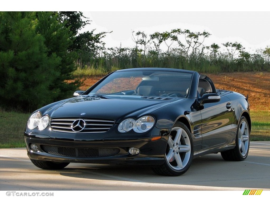 Black 2005 Mercedes-Benz SL 500 Roadster Exterior Photo #57343183