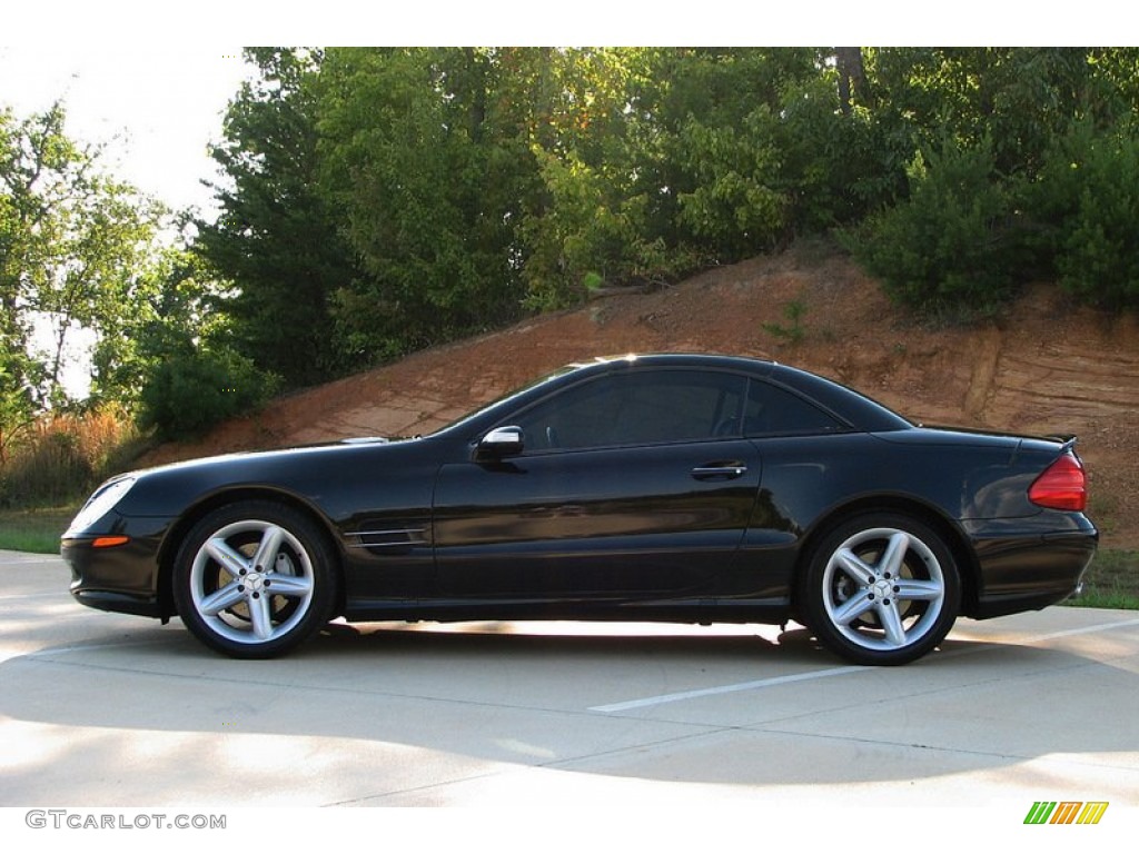 Black 2005 Mercedes-Benz SL 500 Roadster Exterior Photo #57343324