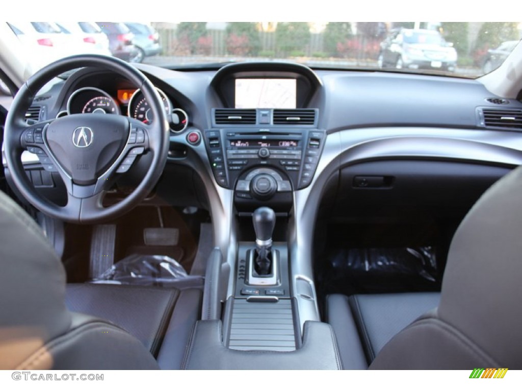 2011 Acura TL 3.5 Technology Ebony Black Dashboard Photo #57343393