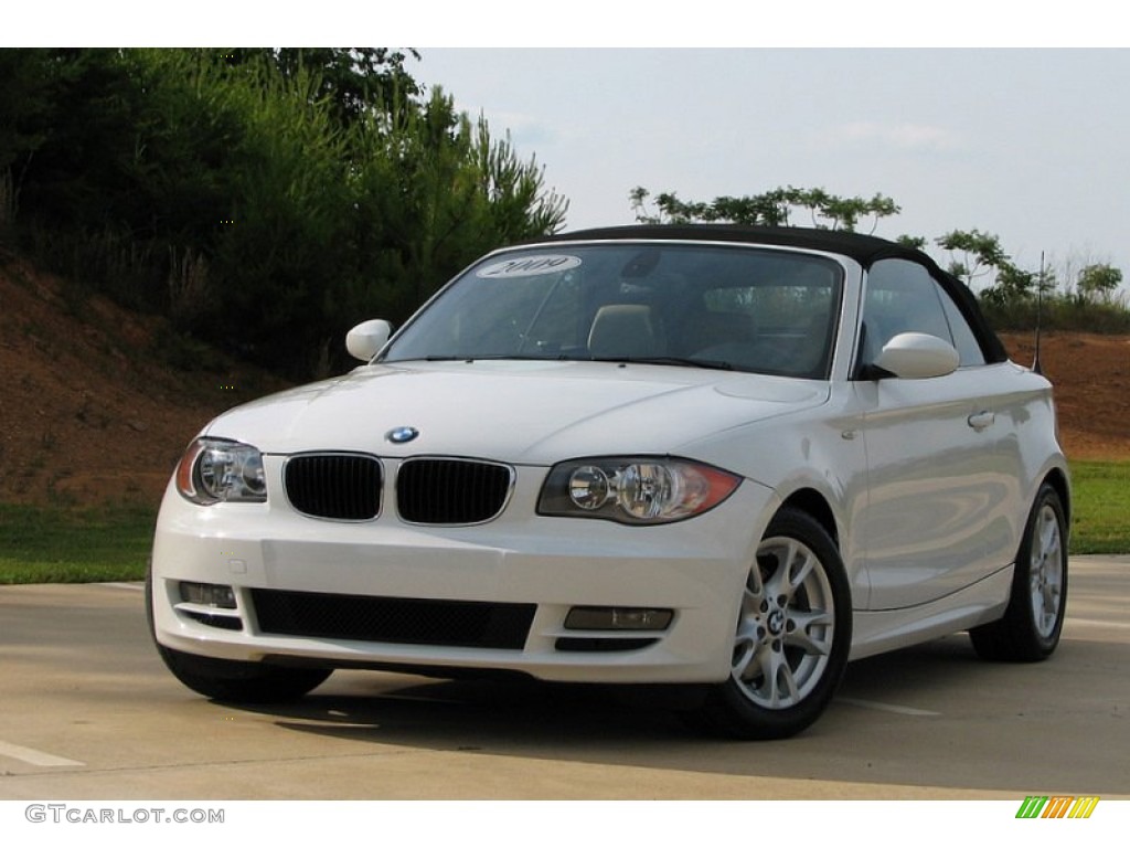 Alpine White 2009 BMW 1 Series 128i Convertible Exterior Photo #57343960