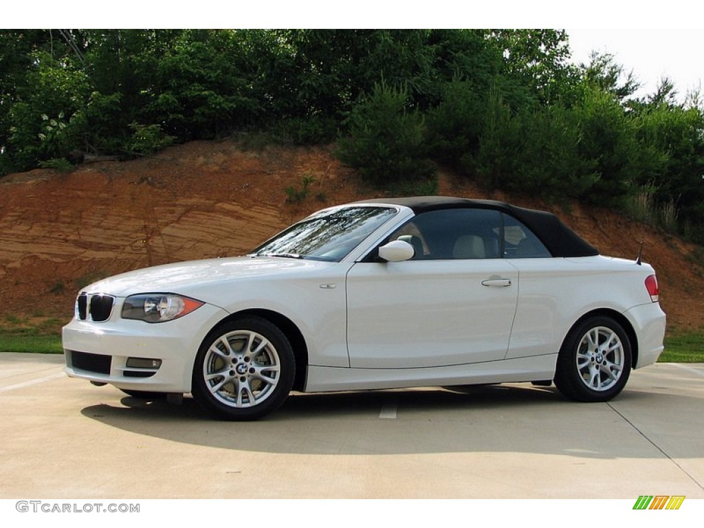 2009 1 Series 128i Convertible - Alpine White / Savanna Beige/Black Boston Leather photo #10
