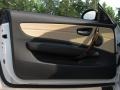 Savanna Beige/Black Boston Leather 2009 BMW 1 Series 128i Convertible Door Panel