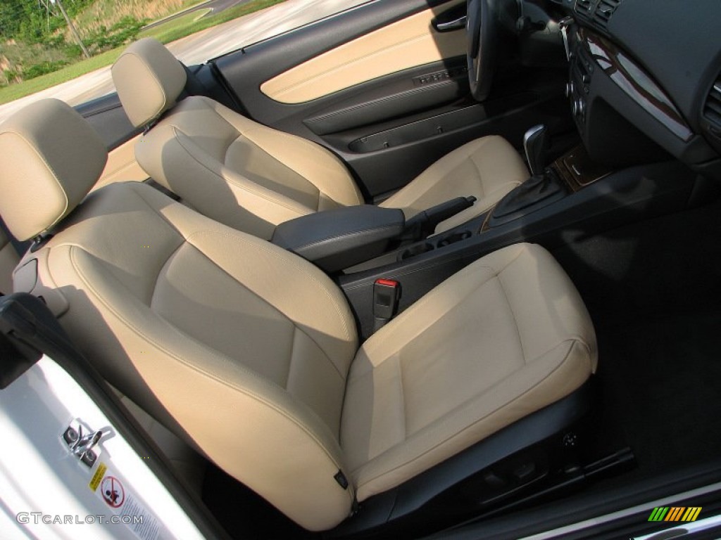 2009 1 Series 128i Convertible - Alpine White / Savanna Beige/Black Boston Leather photo #22