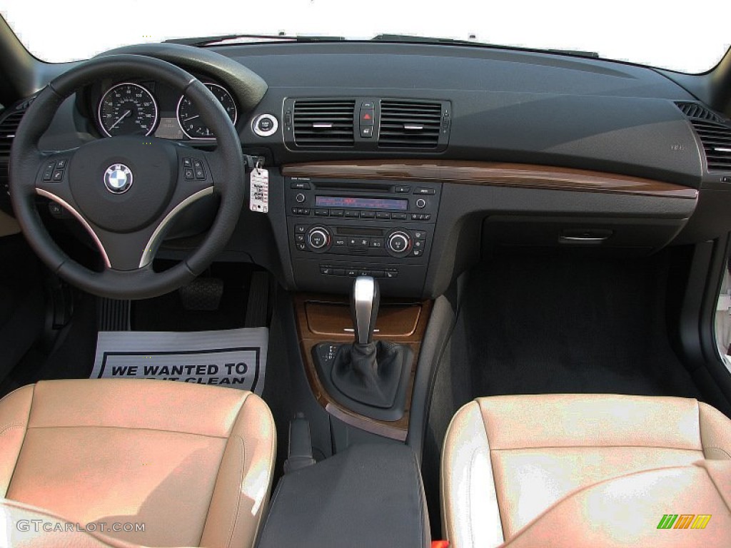 2009 1 Series 128i Convertible - Alpine White / Savanna Beige/Black Boston Leather photo #27
