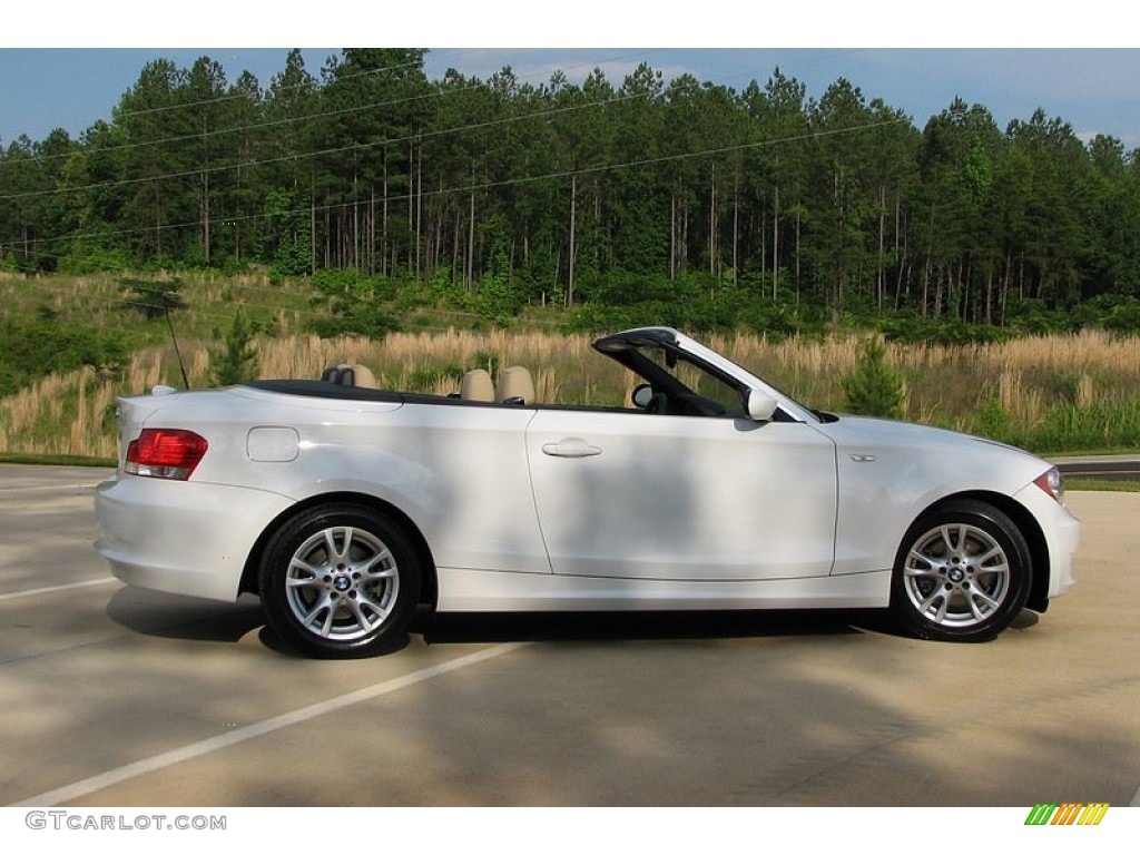 2009 1 Series 128i Convertible - Alpine White / Savanna Beige/Black Boston Leather photo #35