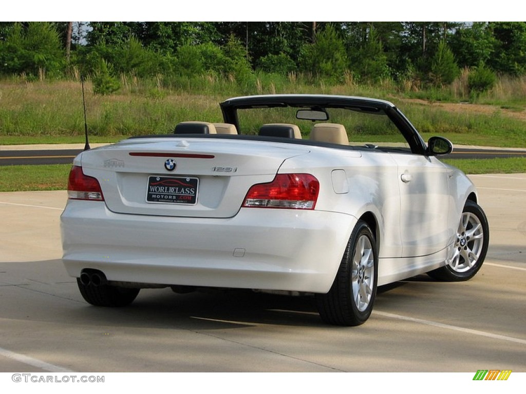 2009 1 Series 128i Convertible - Alpine White / Savanna Beige/Black Boston Leather photo #37