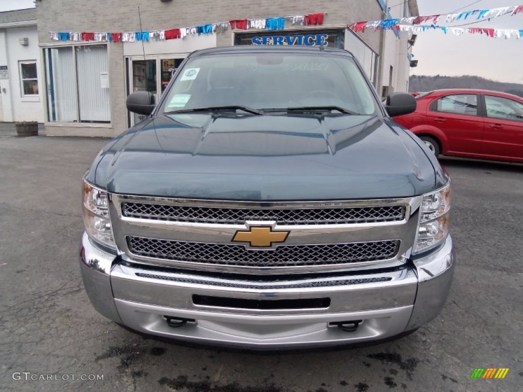 2012 Silverado 1500 LT Regular Cab 4x4 - Blue Granite Metallic / Ebony photo #2