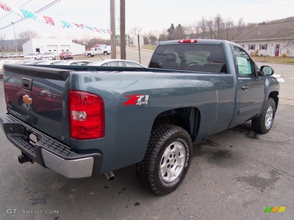 2012 Silverado 1500 LT Regular Cab 4x4 - Blue Granite Metallic / Ebony photo #5