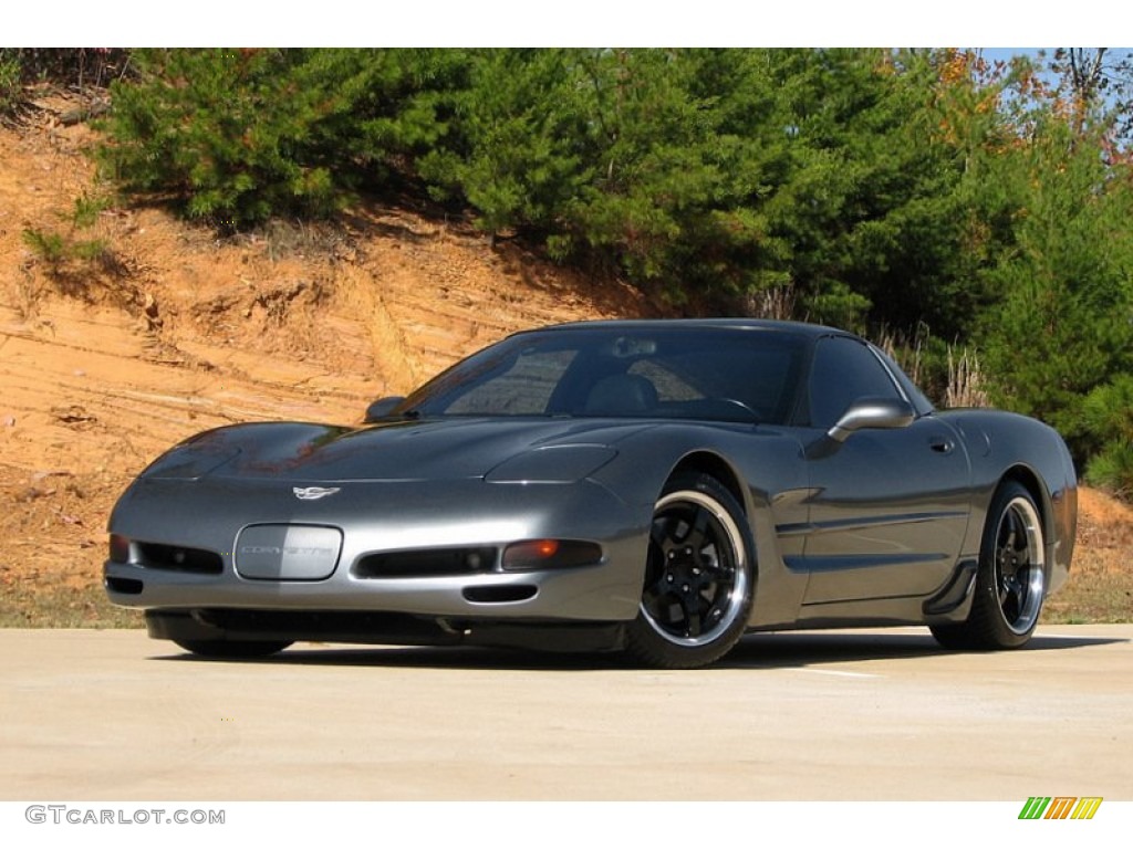 2003 Corvette Coupe - Medium Spiral Gray Metallic / Light Gray photo #1