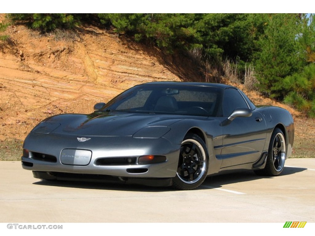 Medium Spiral Gray Metallic 2003 Chevrolet Corvette Coupe Exterior Photo #57345043