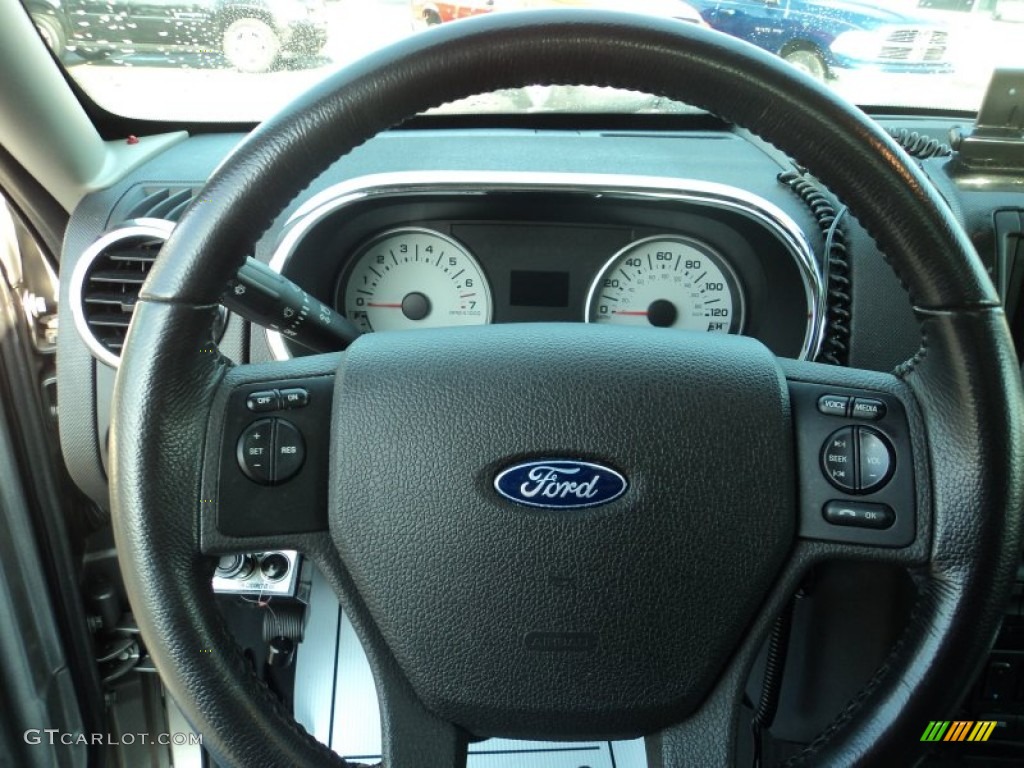 2008 Ford Explorer Sport Trac Limited 4x4 Stone Steering Wheel Photo #57347359