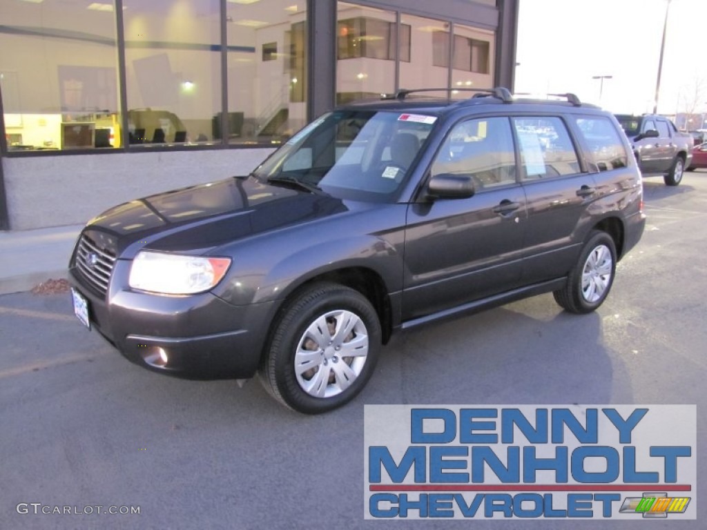 2008 Forester 2.5 X - Dark Gray Metallic / Graphite Gray photo #1