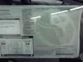 2012 Toyota Yaris L 5 Door Window Sticker