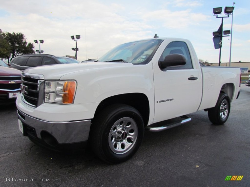 Summit White 2009 GMC Sierra 1500 Work Truck Regular Cab Exterior Photo #57350382