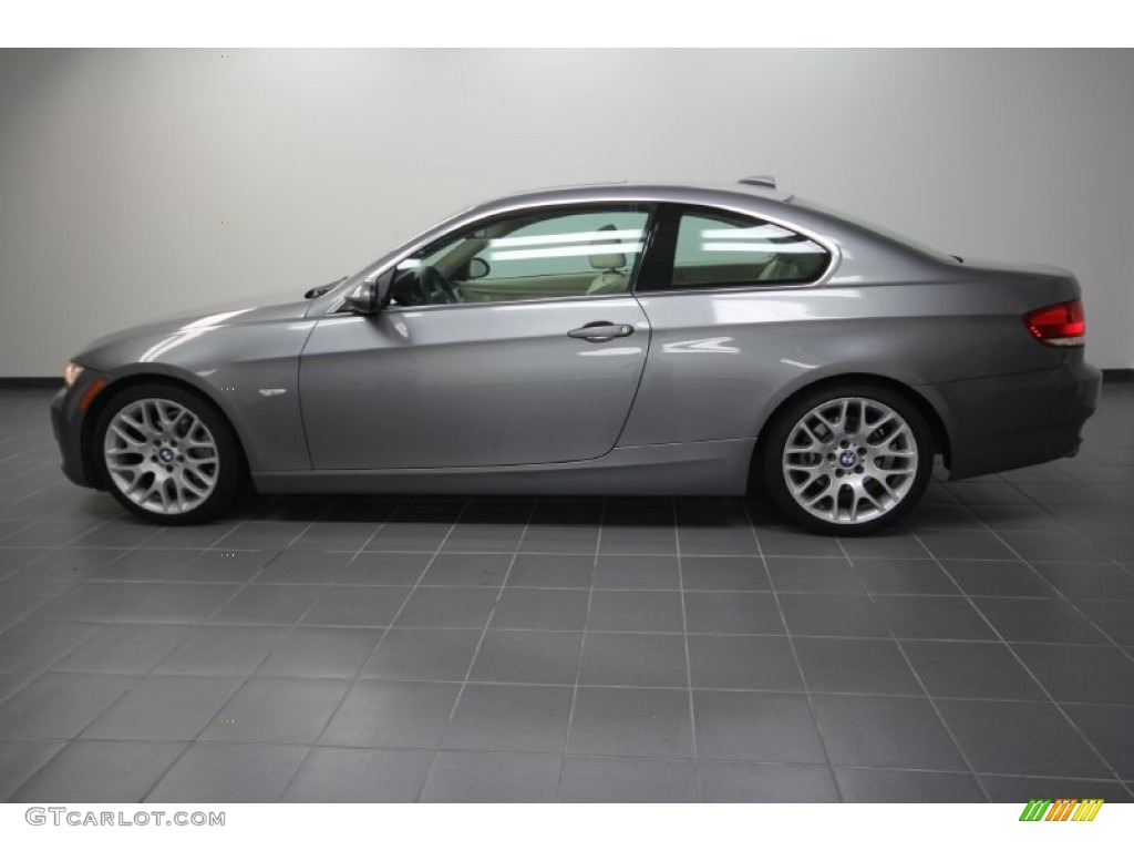 2007 3 Series 328i Coupe - Space Gray Metallic / Cream Beige photo #2