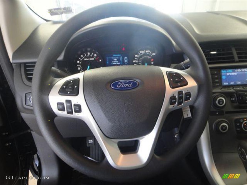 2012 Ford Edge SE Charcoal Black Steering Wheel Photo #57355901