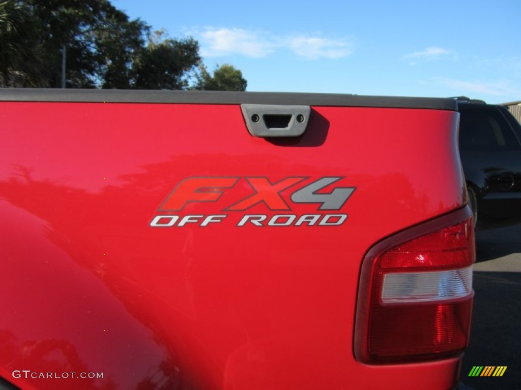 2005 F150 FX4 SuperCab 4x4 - Bright Red / Medium Flint/Dark Flint Grey photo #2