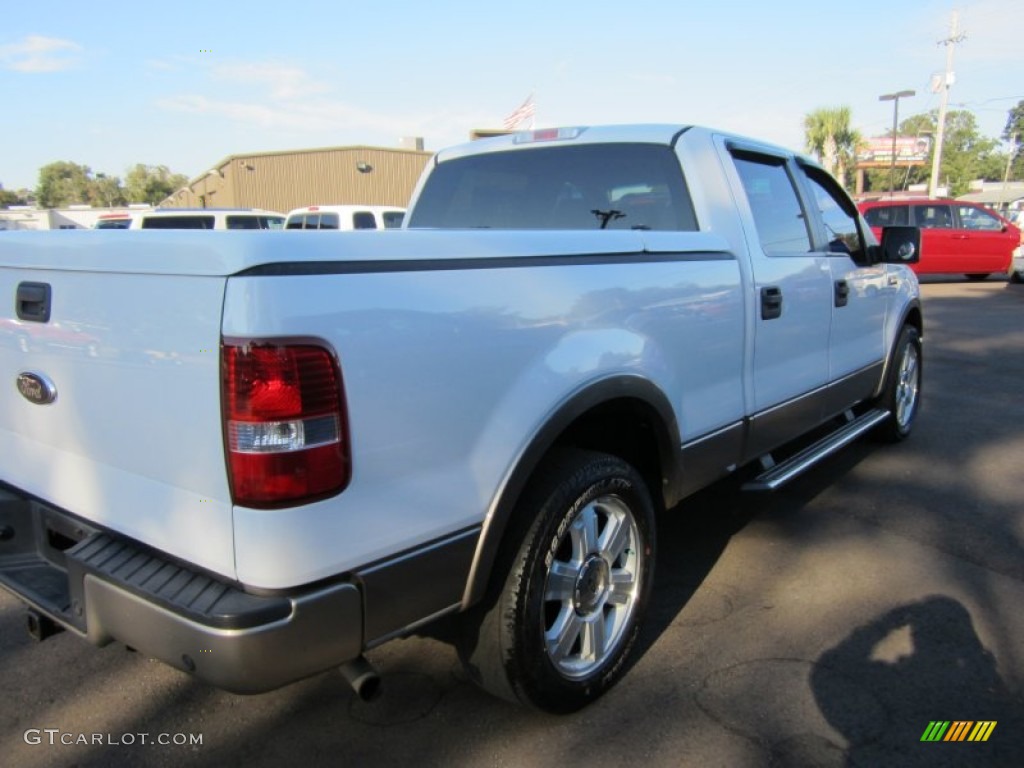 2006 F150 Lariat SuperCrew - Oxford White / Tan photo #4