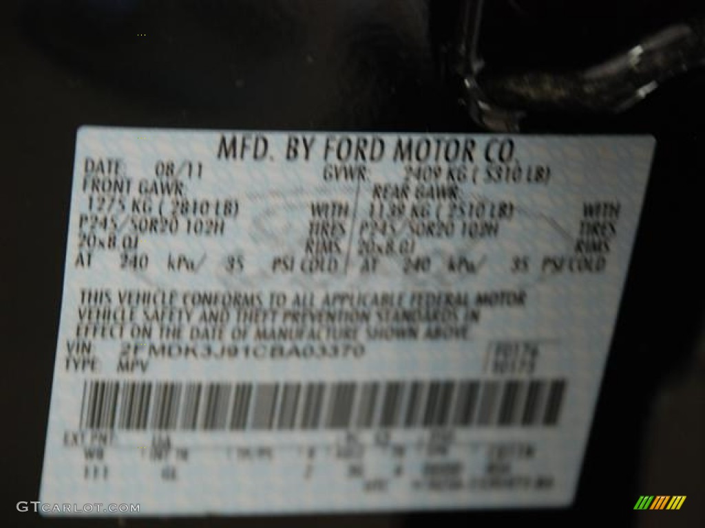 2012 Edge SEL EcoBoost - Black / Medium Light Stone photo #21
