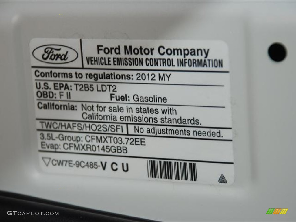 2012 Edge Limited - White Platinum Metallic Tri-Coat / Charcoal Black photo #20