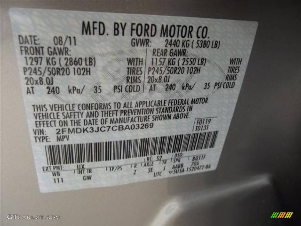 2012 Edge Color Code UX for Ingot Silver Metallic Photo #57357473