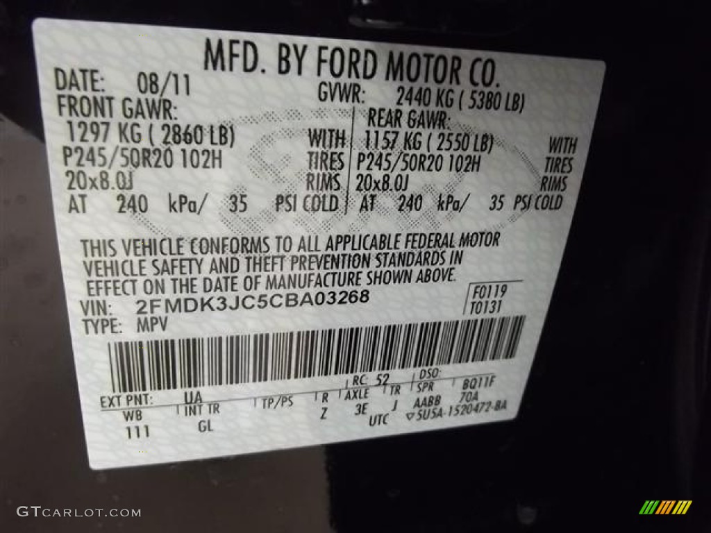 2012 Edge Color Code UA for Black Photo #57357680
