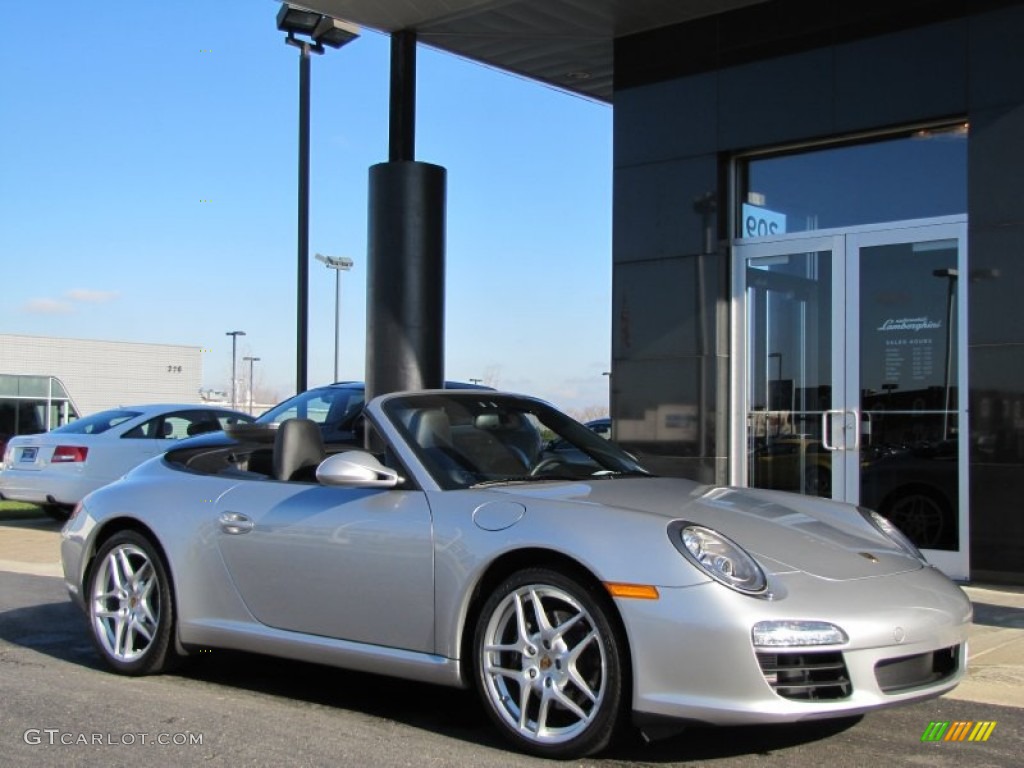 Arctic Silver Metallic 2010 Porsche 911 Carrera Cabriolet Exterior Photo #57357902