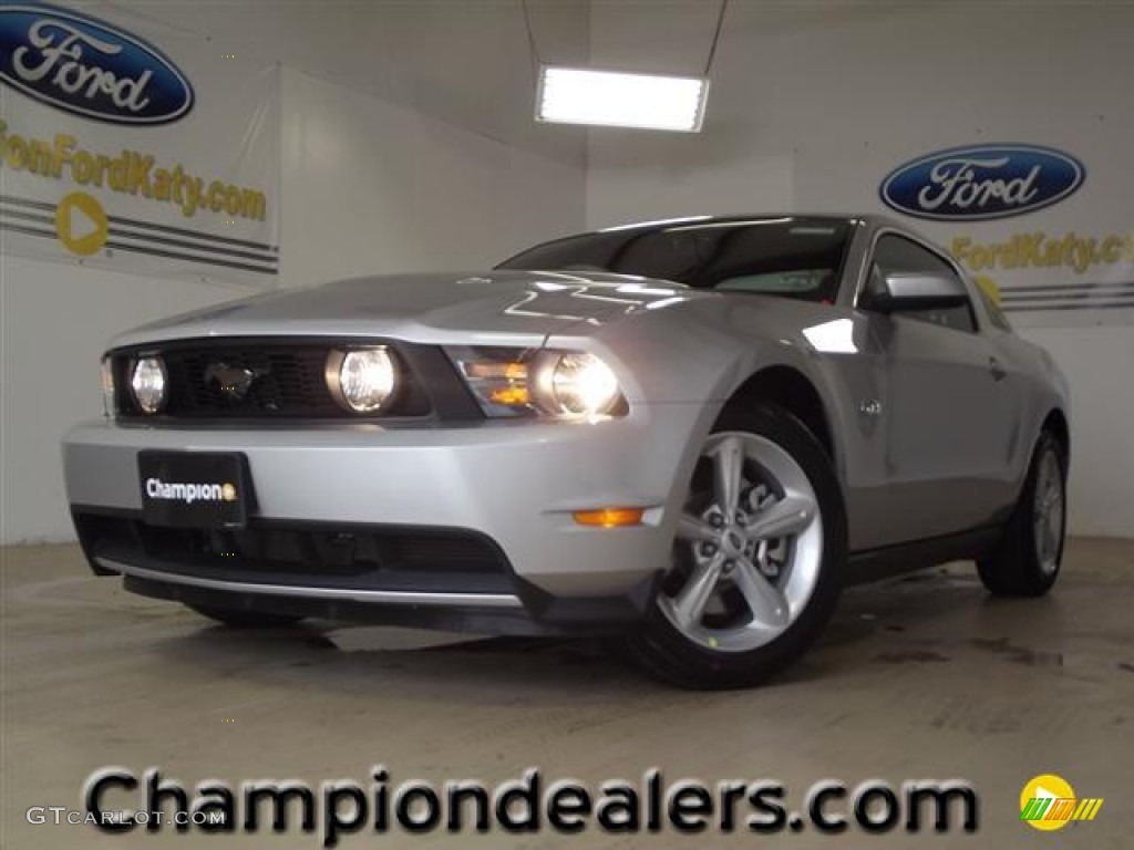 2012 Mustang GT Coupe - Ingot Silver Metallic / Charcoal Black photo #1