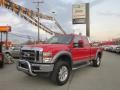 Red 2008 Ford F250 Super Duty FX4 SuperCab 4x4