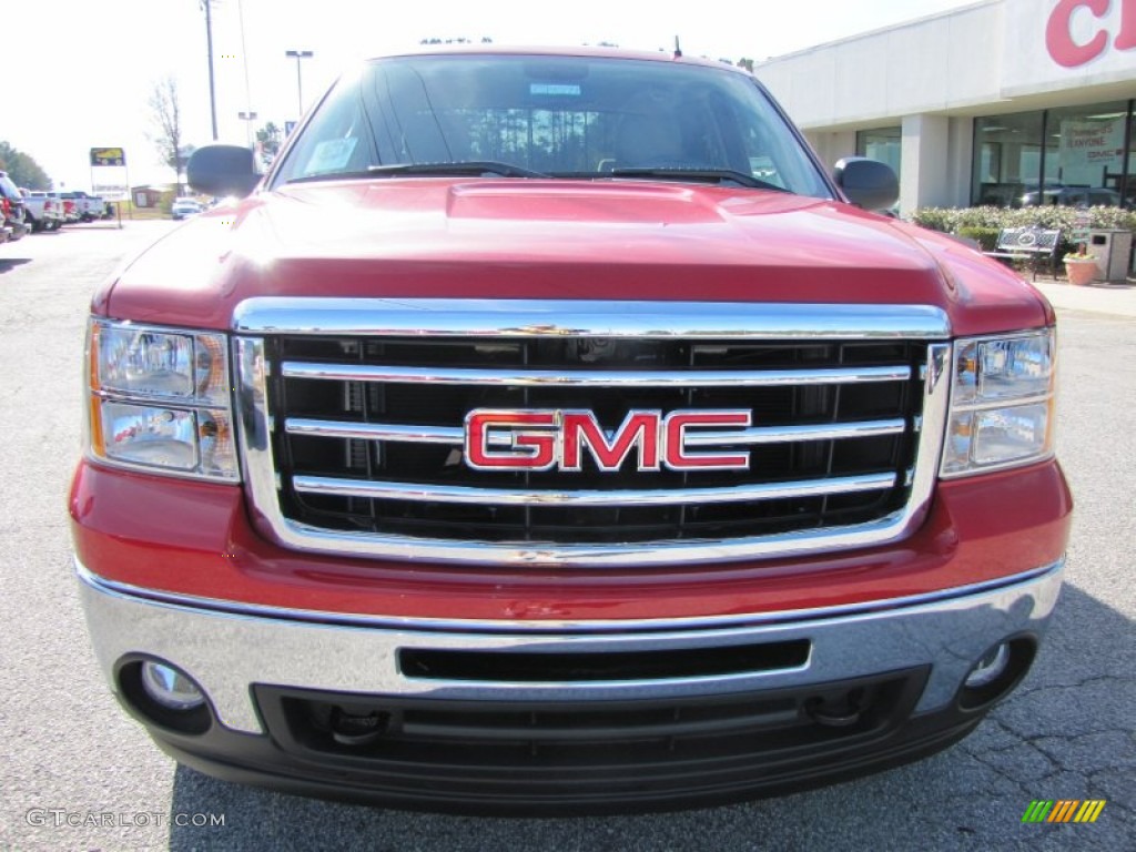 2012 Sierra 1500 SLE Crew Cab 4x4 - Fire Red / Cocoa/Light Cashmere photo #2