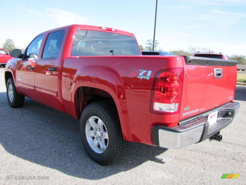 2012 Sierra 1500 SLE Crew Cab 4x4 - Fire Red / Cocoa/Light Cashmere photo #5