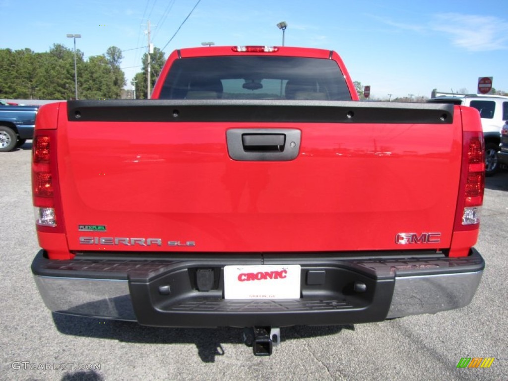 2012 Sierra 1500 SLE Crew Cab 4x4 - Fire Red / Cocoa/Light Cashmere photo #6