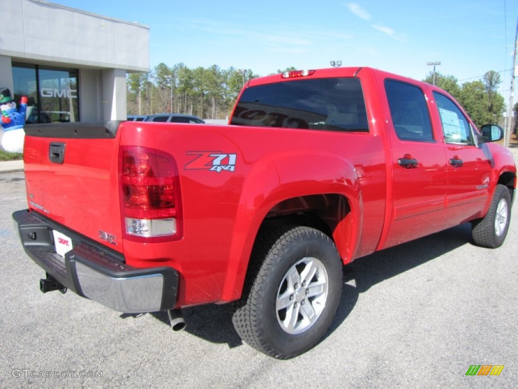 2012 Sierra 1500 SLE Crew Cab 4x4 - Fire Red / Cocoa/Light Cashmere photo #7