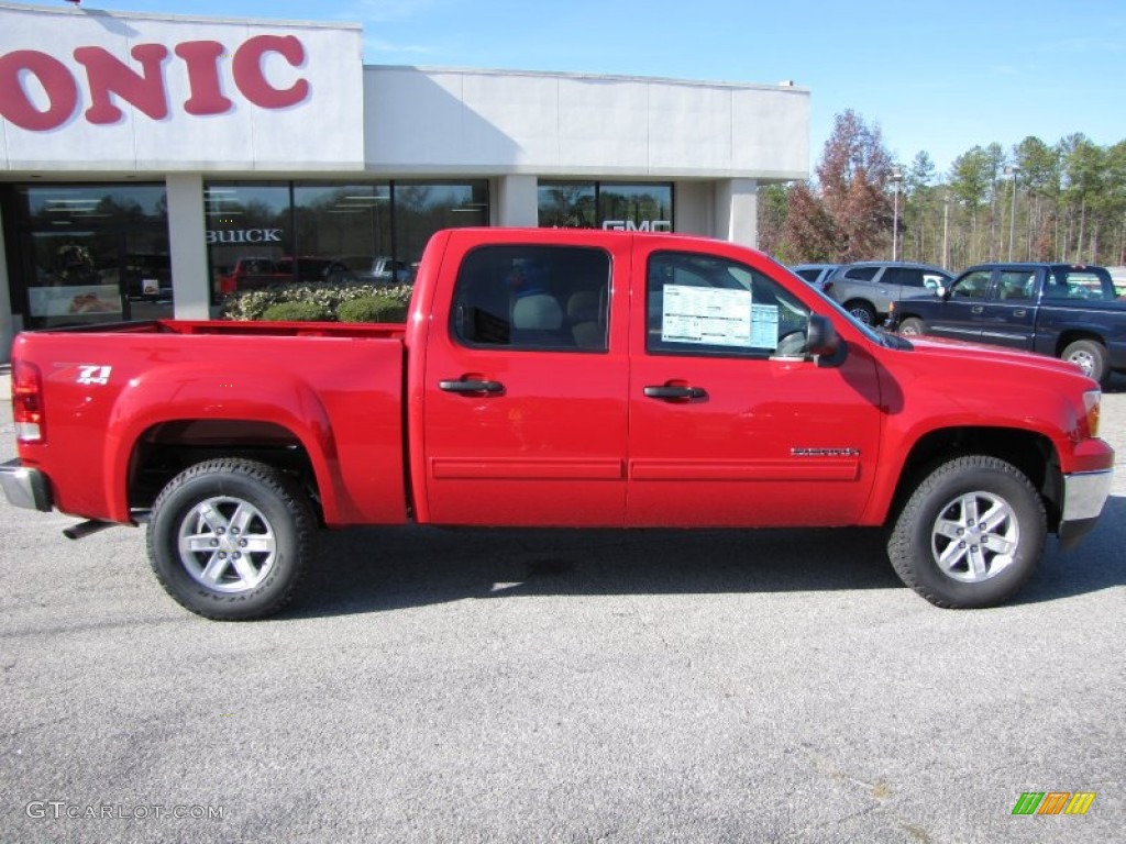 2012 Sierra 1500 SLE Crew Cab 4x4 - Fire Red / Cocoa/Light Cashmere photo #8