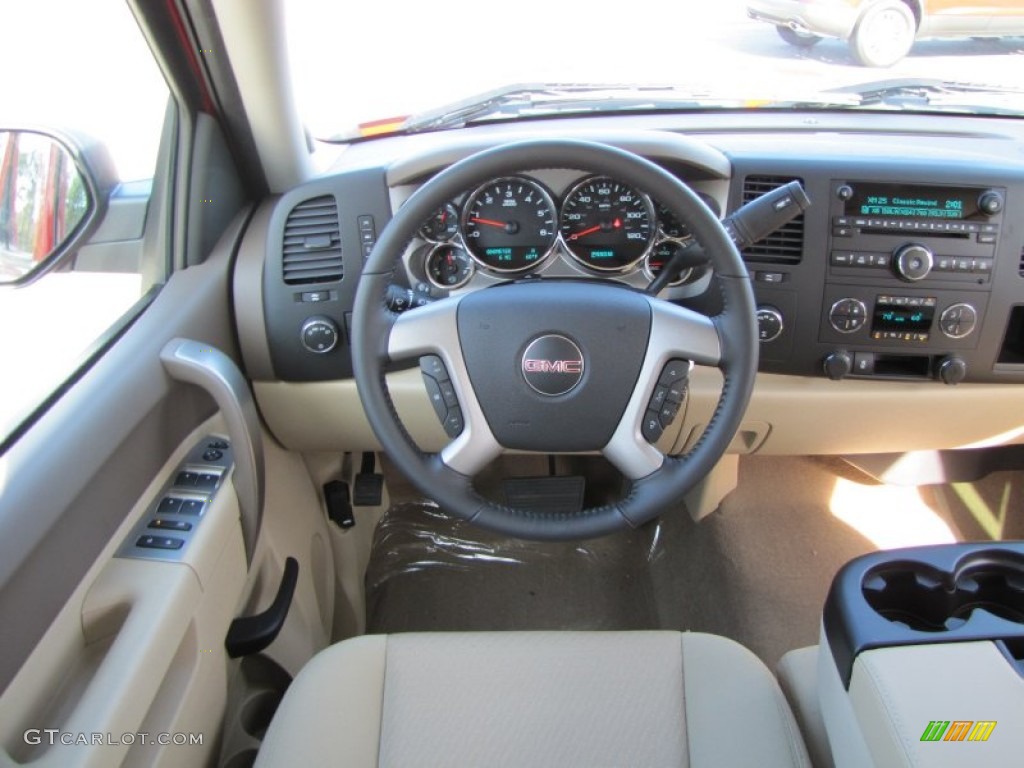 2012 Sierra 1500 SLE Crew Cab 4x4 - Fire Red / Cocoa/Light Cashmere photo #16