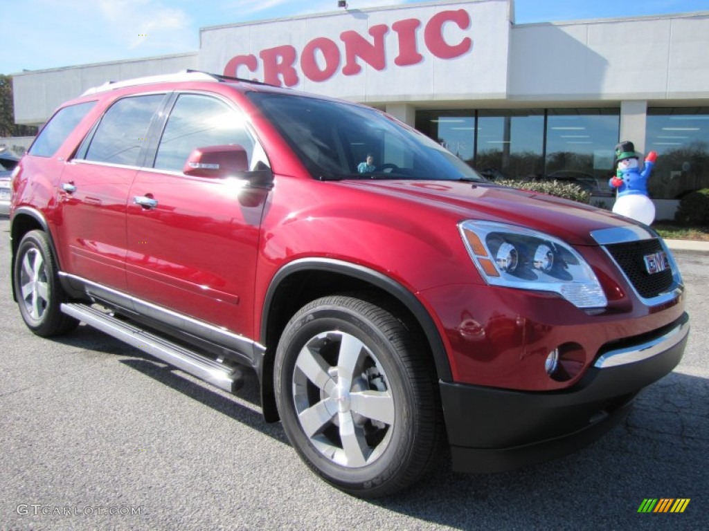 2012 Acadia SLT - Crystal Red Tintcoat / Cashmere photo #1