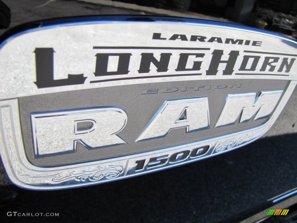 2012 Ram 1500 Laramie Longhorn Crew Cab 4x4 - Black / Dark Slate Gray/Russet photo #10