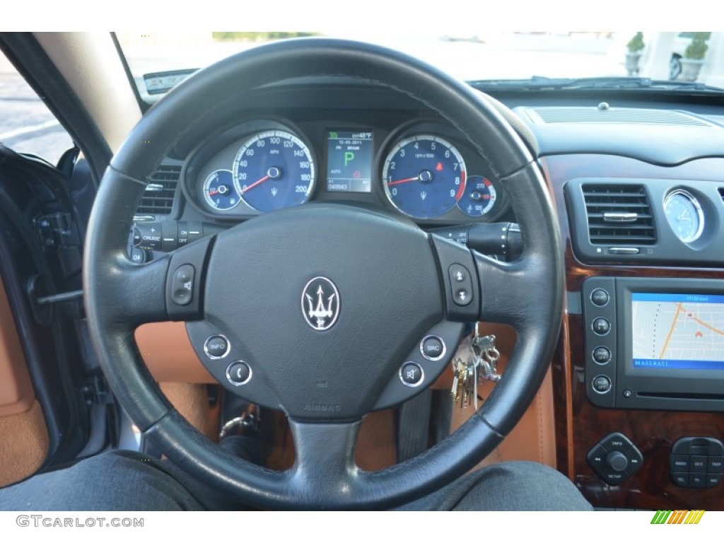 2007 Maserati Quattroporte Standard Quattroporte Model Brown Steering Wheel Photo #57360788