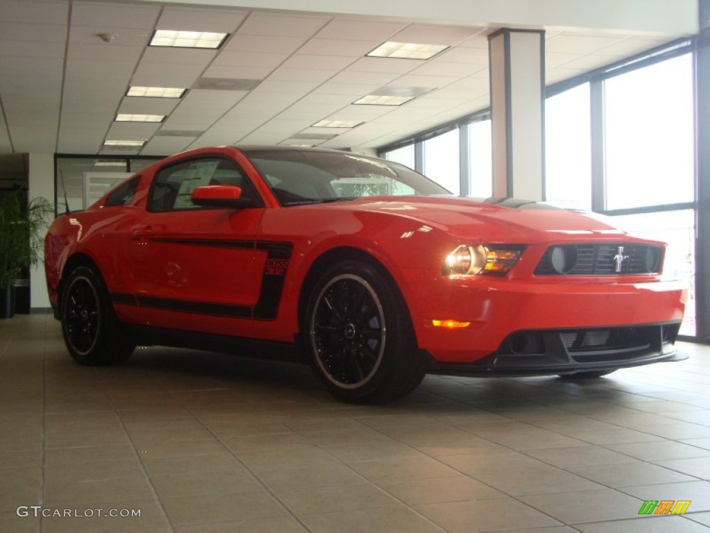 2012 Mustang Boss 302 - Competition Orange / Charcoal Black Recaro Sport Seats photo #4