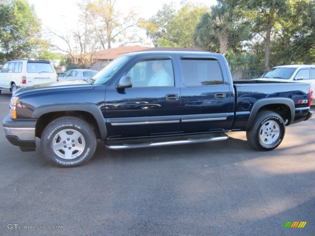 2005 Silverado 1500 Z71 Crew Cab 4x4 - Dark Blue Metallic / Dark Charcoal photo #2