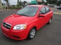 2010 Victory Red Chevrolet Aveo LT Sedan  photo #2