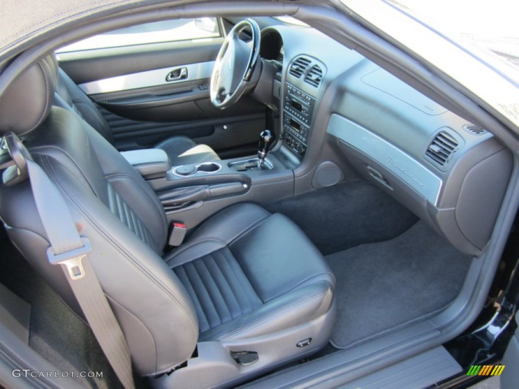 Midnight Black Interior 2002 Ford Thunderbird Premium Roadster Photo #57363437