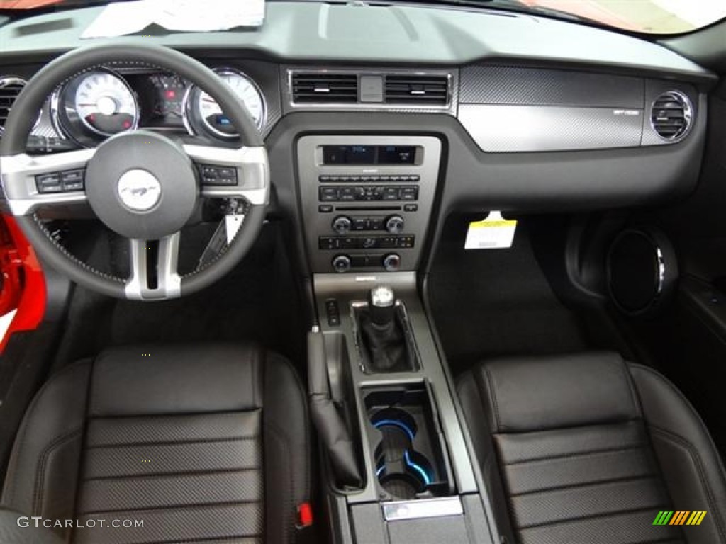 2012 Ford Mustang C/S California Special Convertible Charcoal Black/Carbon Black Dashboard Photo #57363671