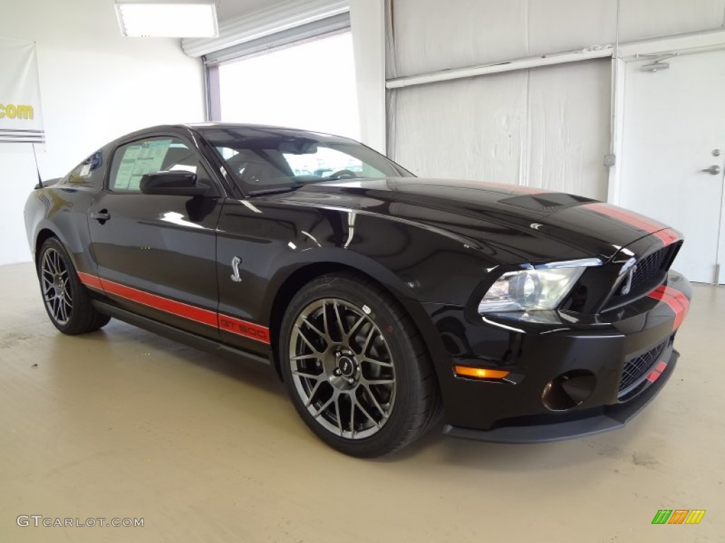 Black 2012 Ford Mustang Shelby GT500 SVT Performance Package Coupe Exterior Photo #57364124